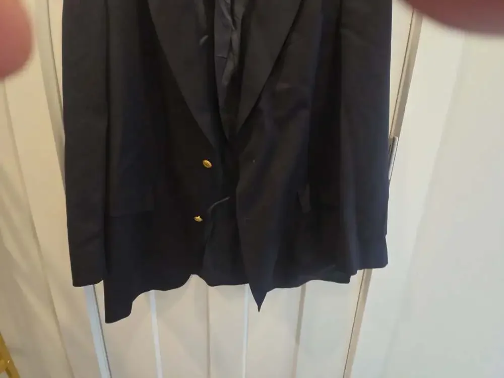 Hart Schaffner Marx Gold Trumpeter Navy Blue Blazer Jacket